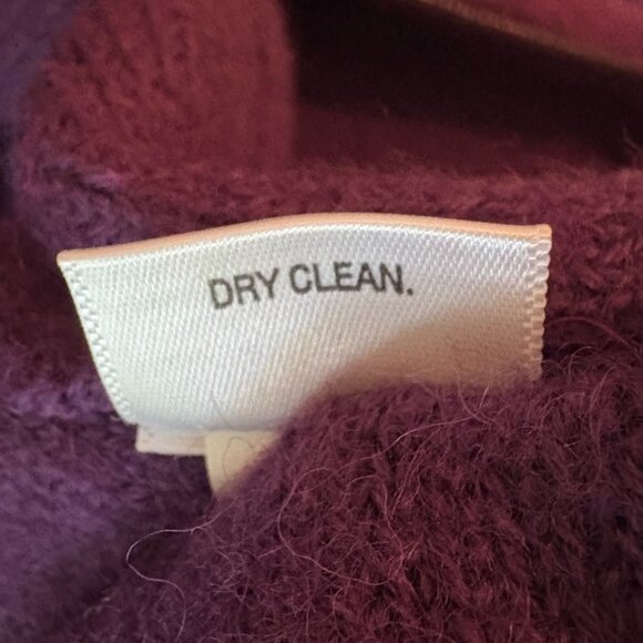 Croft&Barrow 100% Wool Plum Purple Full Zip Sweater Jacket Front Pockets Size S - Picture 9 of 10